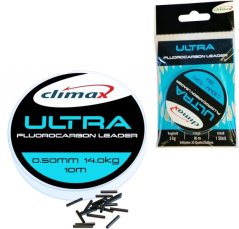 100% Climax Fluorocarbon 10m + 20ks trubičiek