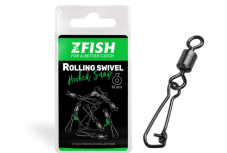 ZFISH Obratlík s Karabinou Rolling Swivel & Hooked Snap