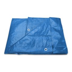 Plachta krycia s okami 8x12 m, 70g/m2 PE modrá