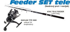 Akcia Feeder 3,6m/100g - rybársky prút s navijakom+silon