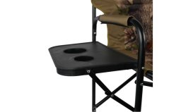 Camo stolička s táckou a putkom na nosenie