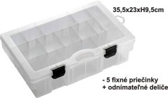 Krabička - BOX 35,5x23x9,5cm, 5pevné + variab. priehrad