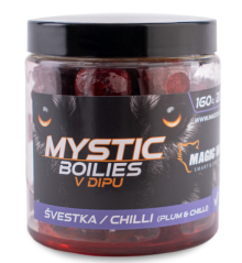 Magic Wolf - Švestka / chilli MYSTIC Boilies v dipu 160g