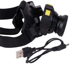 FAITH USB nabíjateľná čelovka - dosvit 200m