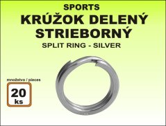 Krúžok Sports - delený čierny veľkosť 7 / 10kg / 20ks