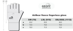 Flísové rukavice Geoff Anderson AirBear bez prstov