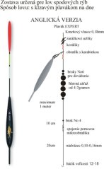 Rybársky polycarbon plavák (priebežný) EXPERT