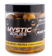 Magic Wolf - Kukuřice / řepka MYSTIC Boilies v dipu 160g