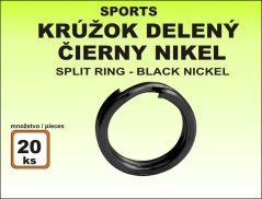 Krúžok Sports - delený čierny veľkosť 3 / 8kg / 20ks