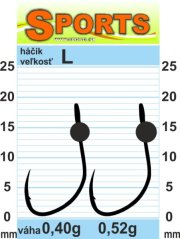 Vanfook Wolfram JIG-veľkosť L, bez proti hrotu, 5ks