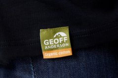 Tričko Organic Tee čierne s oranžovým logom
