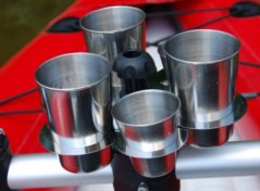 Skladací nehrdzavejúci držiak pohárov 3x60ml 3x500ml